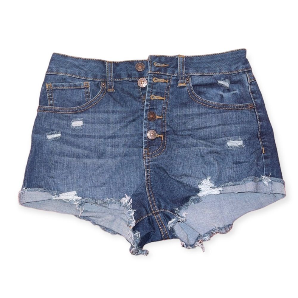 High rise jeans shorts